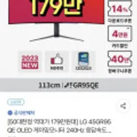 LG 45GR95QE 45인치 OLED 게이밍모니터