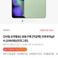 자급제 모토로라g54 256GB 민트그린