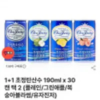 초정탄산수 30캔 1+1 총60캔 (플레인/그린애플/복숭아/유자진저)