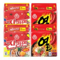 오뚜기 진라면 매운맛 10봉+열라면 10봉 (총20봉)