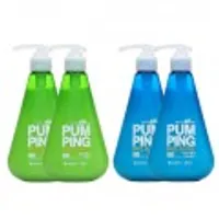 페리오 펌핑치약 285g 4개 (스피아민트2개+허브2개)