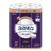 크리넥스 데코 앤 소프트 천연펄프 3겹 와이드 33m 24롤 1팩