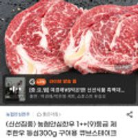 농협안심한우 1++(9)등급 제주한우 등심300g