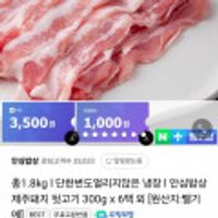 수입 냉동 대패삼겹살 1.2kg 300g x 4팩