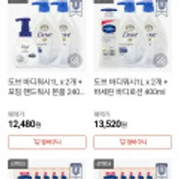 도브 바디워시 1L x2개+포밍핸드워시+핸드워시