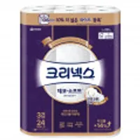 크리넥스 데코 앤 소프트 천연펄프 3겹 광폭 와이드 33m 24롤 1팩