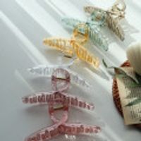 글레이즈 매듭 / 집게핀 투명 집게 올림머리핀