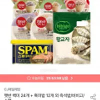 햇반 백미밥 210g 24개 흑미밥 12개 총 36개