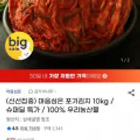 국내산 마음심은 포기김치 10kg