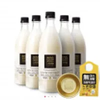 [전용잔+믹스넛 증정] 배상면주가 무아스파탐 느린마을막걸리 750ml x 5입