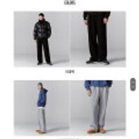 지오다노 기모 원턱 와이드 팬츠