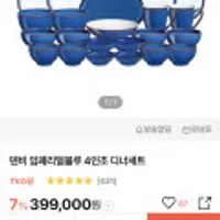 덴비 임페리얼블루 4인조 디너세트