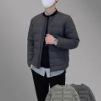 블랙야크 남성 라운드넥 경량 덕다운자켓