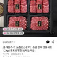 농협안심한우 1등급 한우 선물세트 1.2kg (꽃등심/꽃등심/채끝/채끝)