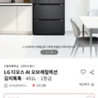 LG 디오스 AI 오브제컬렉션 김치톡톡491L1등급 ( 최대 혜택가 : )