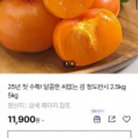 씨없는 감 청도반시 2.5kg 5kg