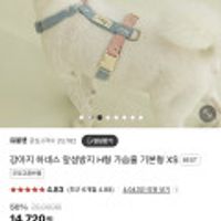 강아지 하네스 앞섬방지 H형