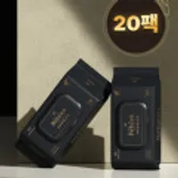 베베앙 82gsm 골드블랙 두꺼운 프리미엄 물티슈 캡형 70매 20팩
