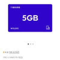 역대가 확정 SKT T데이터쿠폰 5GB 1장