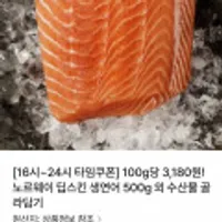 노르웨이 딥스킨 생연어 500g