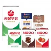 서울우유 멸균우유(흰우유,초코,딸기등) 200ml 48팩 유통기한 4/20까지