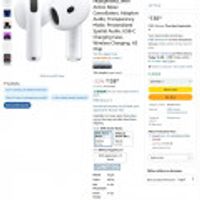 Apple AirPods 4 without Noise Cancellation / with Noise Cancellation ($138.99/...