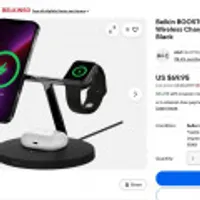 Belkin BOOSTCHARGEPRO 3-in-1 Wireless Charging Stand with MagSafe - Black