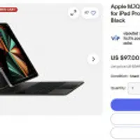 Apple MJQK3LL/A Magic Keyboard for iPad Pro 12.9inch 5th generation - Black - Used