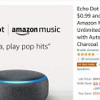 에코닷 3세대 + 1개월 아마존 뮤직 이용권 (프라임 한정딜)