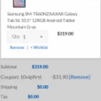 갤럭시 탭 S6 10.5" 128GB Wi-Fi 마운틴그레이 Grade A