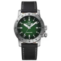 글라이신 에어맨 쿼츠 시계 더블트웰브 스타일 그린다이얼