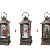 크리스마스 워터볼 랜턴 LED 무드등 워터 스노우볼 인테리어소품 선물 눈사람+트리+산타 1+1+1(월무료배송)