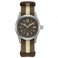 해밀턴 카키 필드 쿼츠 시계 브라운