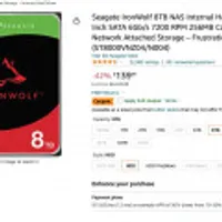 Seagate IronWolf 8TB NAS Internal Hard Drive HDD