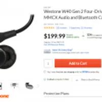 Westone W40 Gen 2 Four-Driver True-Fit Earphones with MMCX Audio and Bluetooth Cables