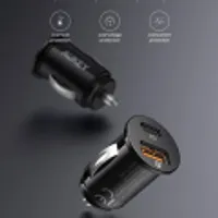 합배용 AUKEY USB-C and USB-A Dual Car Charger PD + QC 3.0