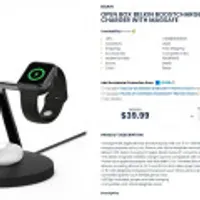 OPEN BOX BELKIN BOOSTCHARGE PRO 15W 3-IN-1 WIRELESS CHARGER WITH MAGSAFE (미국내무...