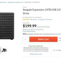 14TB Seagate Expansion Desktop USB 3.0 External Hard Drive