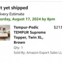 Tempur-Pedic TEMPUR Supreme Topper, Twin XL, Brown