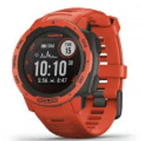 Garmin Instinct Solar Rugged Outdoor GPS Smartwatch -Flame red