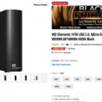 WD Elements 14TB USB 3.0, Micro-B Desktop Hard Drive