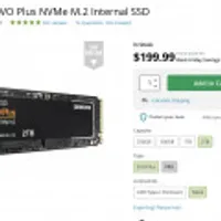 Samsung 2TB 970 EVO Plus NVMe M.2 Internal SSD