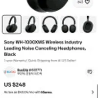 Sony WH-1000XM5 Wireless Noise Canceling Headphones