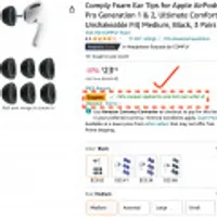 컴플라이 폼팁 에어팟 프로용 Medium 3 Pairs (,프라임