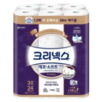 크리넥스 데코 앤 소프트 화이트 천연펄프 3겹 고...