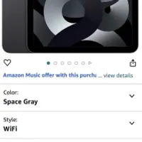 [아마존] 애플 아이패드 에어 5세대 와이파이 64기가