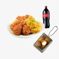 BHC 후라이드반/양념반+치즈볼+콜라1.25L 세트 특가