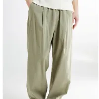 스파오 프렌치 린넨 원턱 와이드 밴딩 팬츠