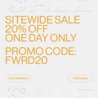포워드 (FORWARD) SITEWIDE 20% OFF ONE DAY