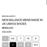 엑버 뉴발란스 991 블랙